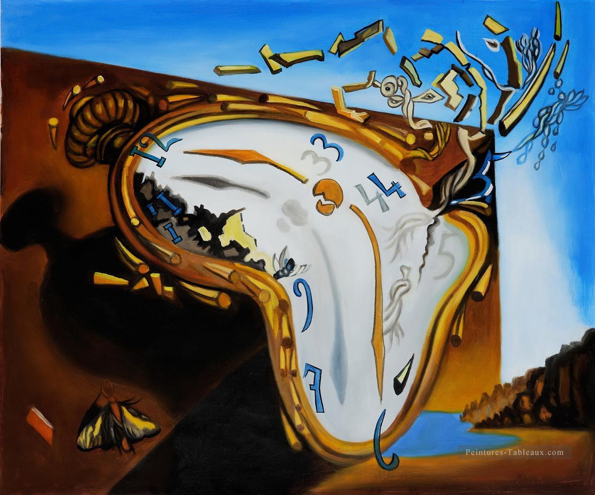 Reloj suave en el momento de la explosión Salvador Dali Pintura al óleo